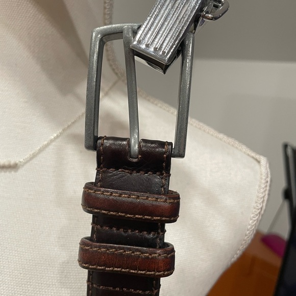 VINTAGE BROWN LEATHER BELT - Picture 5 of 9